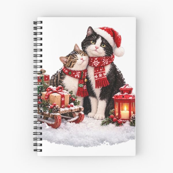 Item preview, Christmas cats pinecone scarves sled gift designed and sold by HappySmile123.