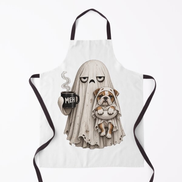 Item preview, Grumpy English Bulldog Ghost Halloween Mug designed and sold by luu phong.