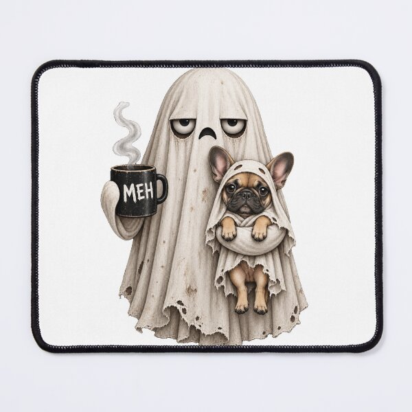 Item preview, Grumpy French Bulldog Ghost Halloween Mug designed and sold by luu phong.