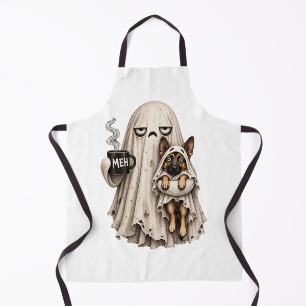 Item preview, Grumpy German Shepherd Ghost Halloween Mug designed and sold by luu phong.