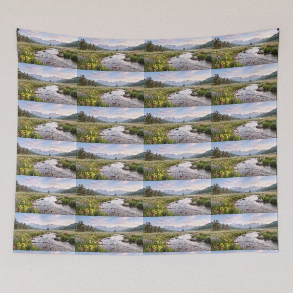 Item preview, Meadow Stream Beneath the Mountains designed and sold by amusefullife.