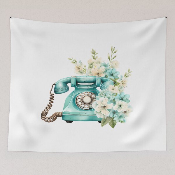 Item preview, Vintage Telephone Wild Flowers designed and sold by BaleOfelia.