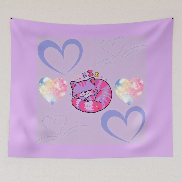 Item preview, Cute Sleeping Cat Heart Art designed and sold by Azurart2.