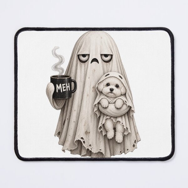 Item preview, Grumpy Maltese Ghost Halloween Mug designed and sold by luu phong.