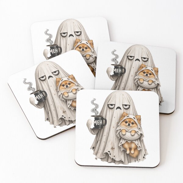 Item preview, Grumpy Pomeranian Ghost Halloween Mug designed and sold by luu phong.