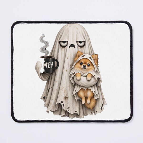 Item preview, Grumpy Pomeranian Ghost Halloween Mug designed and sold by luu phong.