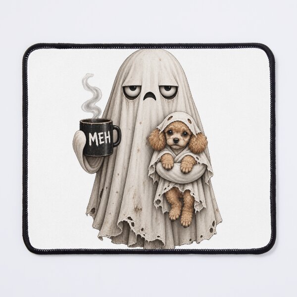 Item preview, Grumpy Poodle Ghost Halloween Mug designed and sold by luu phong.
