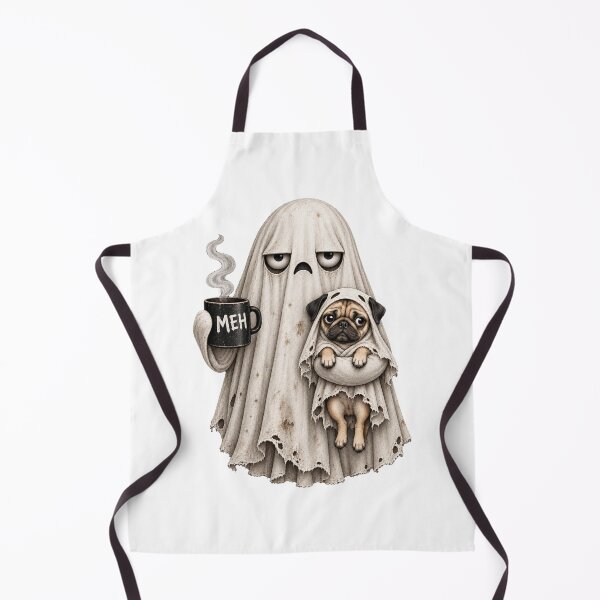 Item preview, Grumpy Pug Ghost Halloween Mug designed and sold by luu phong.