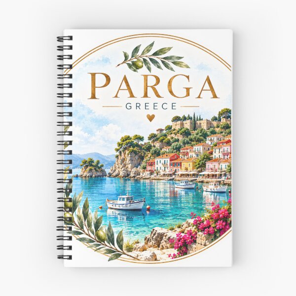 Item preview, Parga Greece Elegant Mediterranean Watercolor Travel designed and sold by GusiaTreasures.
