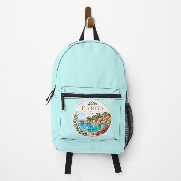 Item preview, Parga Greece Elegant Mediterranean Watercolor Travel designed and sold by GusiaTreasures.