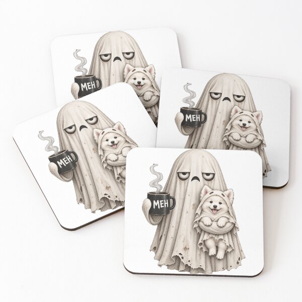 Item preview, Grumpy Samoyed Ghost Halloween Mug designed and sold by luu phong.