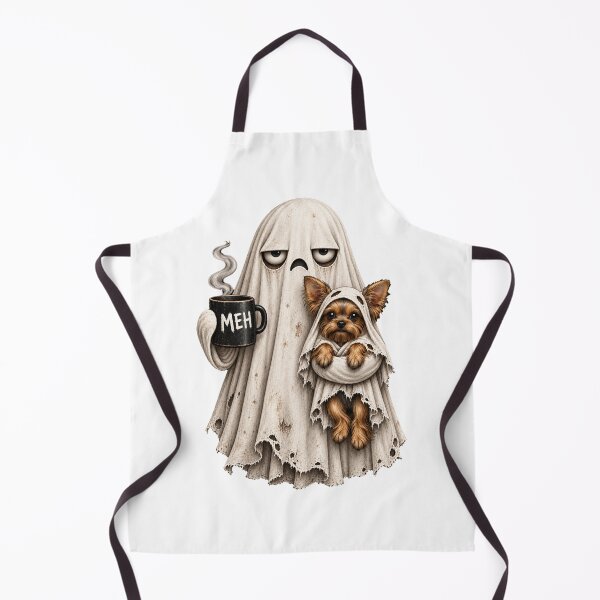 Item preview, Grumpy Yorkie Ghost Halloween Mug designed and sold by luu phong.