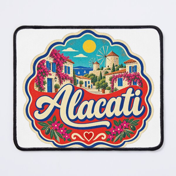 Item preview, Alacati Turkey Travel Souvenir Painted Mediterranean Sign designed and sold by VisualArtsOasis.