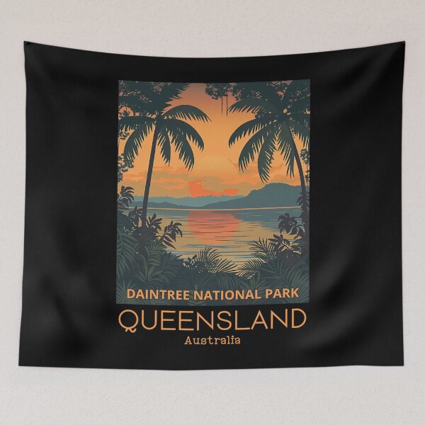 Item preview, A Vintage Travel Illustration Of Daintree National Park - Queensland - Australia designed and sold by BaleOfelia.