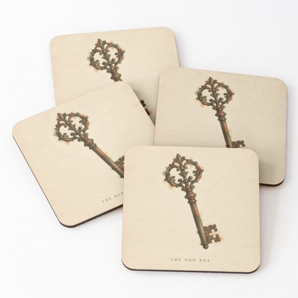 Item preview, The Old Key Ink Illustration | Dark Academia Wall Art | Vintage Skeleton Key Print designed and sold by FixationStudio.