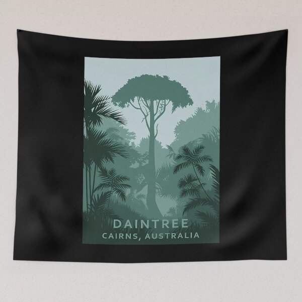 Item preview, Vintage Minimalist Retro Travel Poster - Daintree Cairns Australia designed and sold by BaleOfelia.