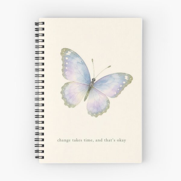 Item preview, Change Takes Time Butterfly Illustration | Mental Health Wall Art designed and sold by FixationStudio.