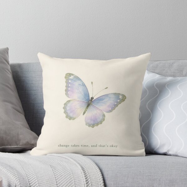 Item preview, Change Takes Time Butterfly Illustration | Mental Health Wall Art designed and sold by FixationStudio.