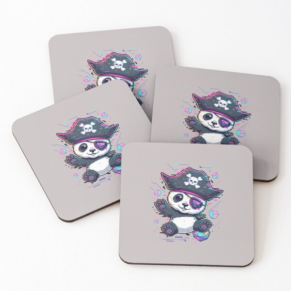 Item preview, Cute Baby Panda Pirate with Eye Patch & Skull Hat-29 designed and sold by TanjaDiester.