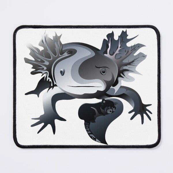 Item preview, Geometric Axolotl Portrait - Liquid Chrome Variant designed and sold by DB-Vector-Art.