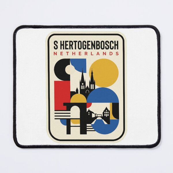 Item preview, Retro S Hertogenbosch Bauhaus Geometric Skyline designed and sold by k3rstman1.