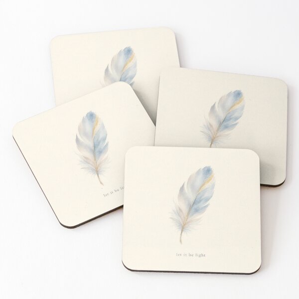 Item preview, Let It Be Light Feather Illustration | Mental Health Wall Art designed and sold by FixationStudio.
