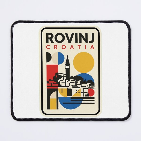 Item preview, Retro Rovinj Bauhaus Geometric Skyline designed and sold by k3rstman1.