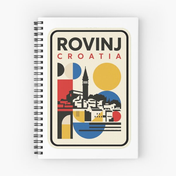 Item preview, Retro Rovinj Bauhaus Geometric Skyline designed and sold by k3rstman1.
