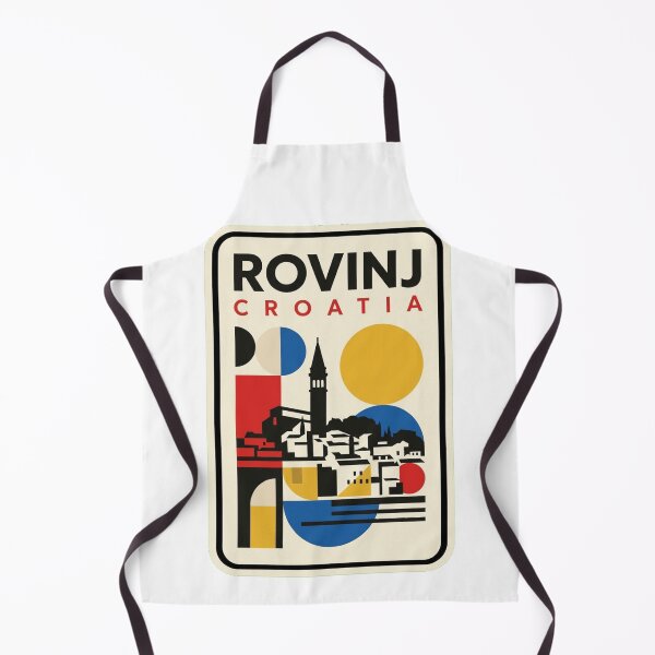 Item preview, Retro Rovinj Bauhaus Geometric Skyline designed and sold by k3rstman1.