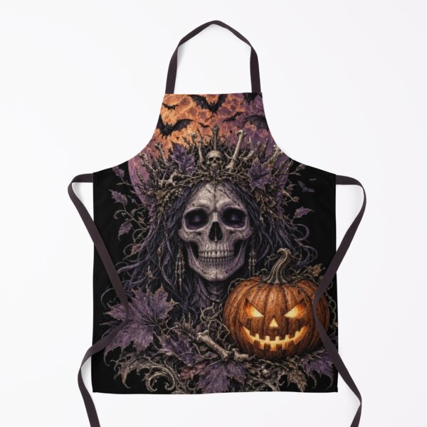 Item preview, Witch Skull with Pumpkin and Moon Halloween Gothic T-Shirt designed and sold by OddySpud.apparel.