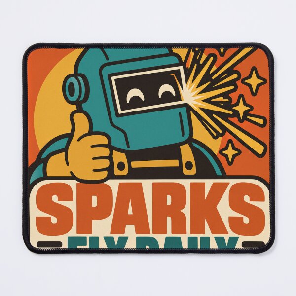 Item preview, Welder Gift - Sparks Fly Daily designed and sold by RedRubyBubble.