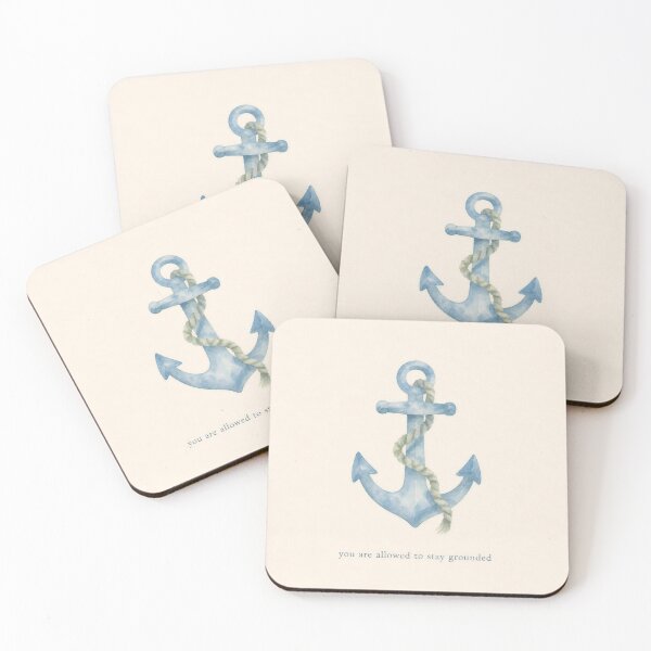 Item preview, Stay Grounded Anchor Illustration | Mental Health Wall Art designed and sold by FixationStudio.
