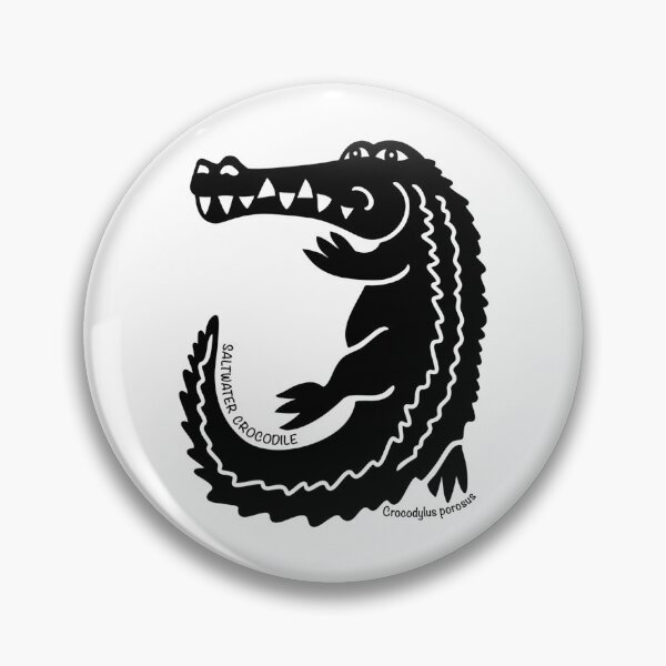 Item preview, Crocodile. Iconic Australian Animal. Silhouette With Name designed and sold by BaleOfelia.