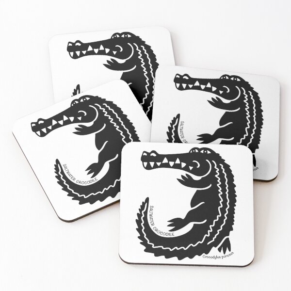 Item preview, Crocodile. Iconic Australian Animal. Silhouette With Name designed and sold by BaleOfelia.