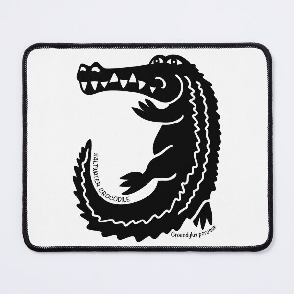 Item preview, Crocodile. Iconic Australian Animal. Silhouette With Name designed and sold by BaleOfelia.
