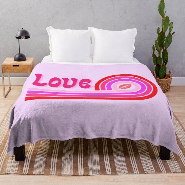 Item preview, Retro 70s LOVE Womens Gradient Red Pink Purple Ombre Valentine's Day designed and sold by JaymeOctober.