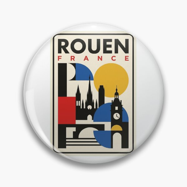 Item preview, Retro Rouen Bauhaus Geometric Skyline designed and sold by k3rstman1.