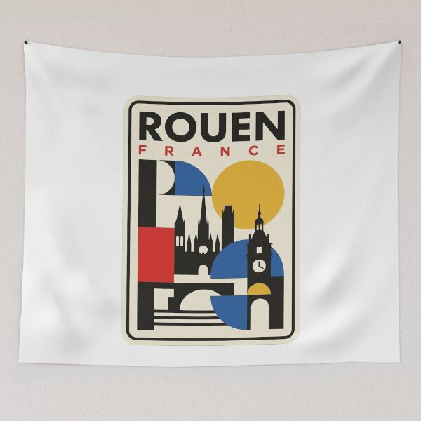Item preview, Retro Rouen Bauhaus Geometric Skyline designed and sold by k3rstman1.