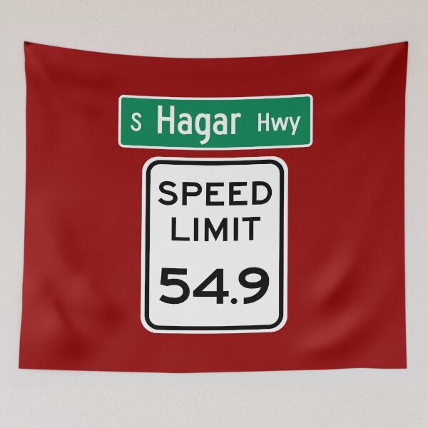 Item preview, Speed Limit 54.9 MPH on South Hagar Highway designed and sold by Karate Octopus.