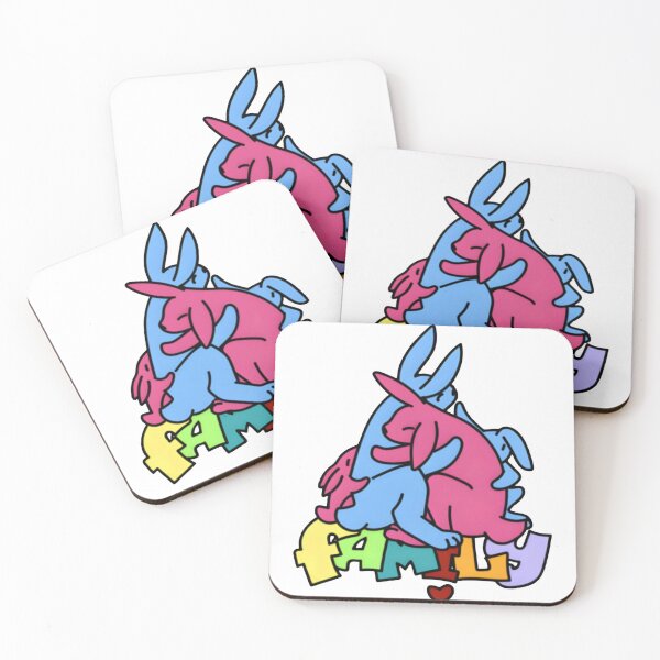 Item preview, Cute Bunny Family Hug Colorful Lettering designed and sold by Adelesloane.
