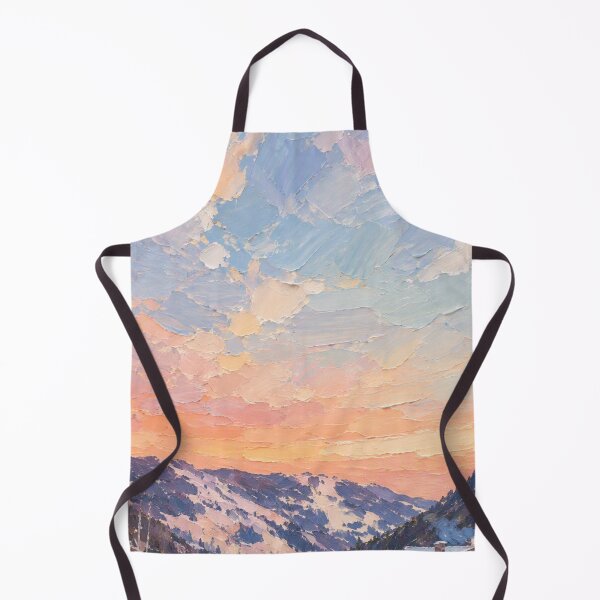 Item preview, Impressionist Winter Pastel Sky Mountain Painting designed and sold by Paper&Palette.