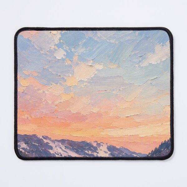 Item preview, Impressionist Winter Pastel Sky Mountain Painting designed and sold by Paper&Palette.