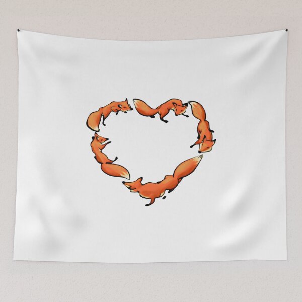 Item preview, Cute Fox Heart Circle Woodland Animal designed and sold by Adelesloane.