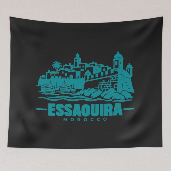 Item preview, Essaouira Morocco Line Art Coastline Poster designed and sold by CMYKStudio.