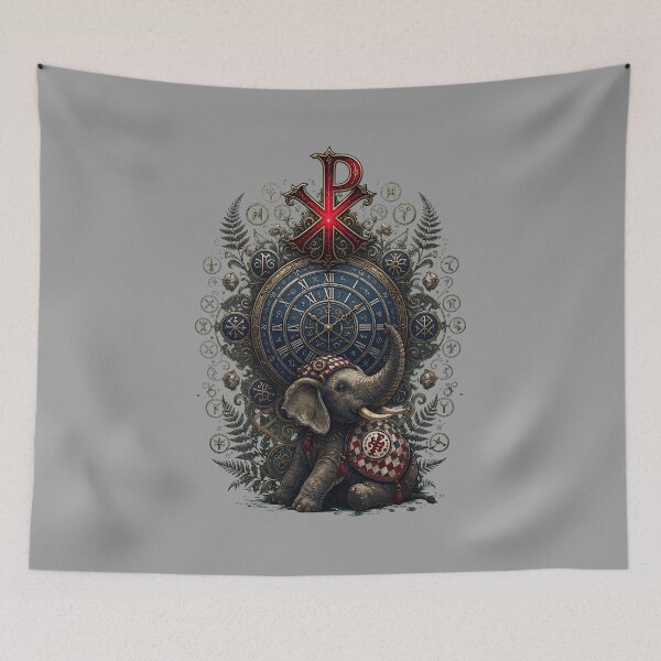 Item preview, Cute Elephant Watercolor Emblem Support-61 designed and sold by JustinWebx.