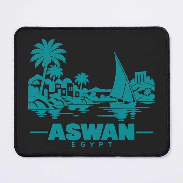 Item preview, Aswan Egypt Line Art Landmark Poster designed and sold by CMYKStudio.