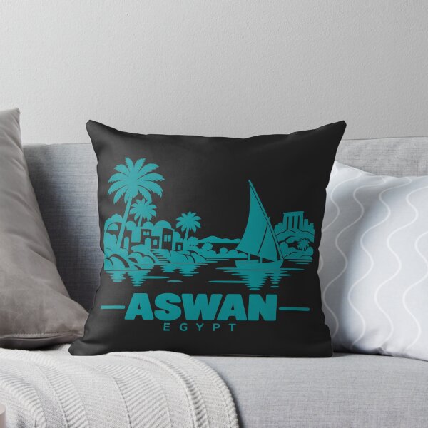 Item preview, Aswan Egypt Line Art Landmark Poster designed and sold by CMYKStudio.