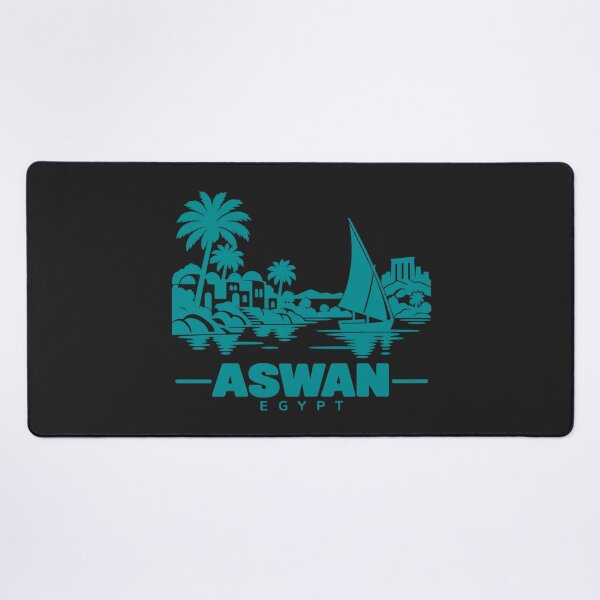 Item preview, Aswan Egypt Line Art Landmark Poster designed and sold by CMYKStudio.