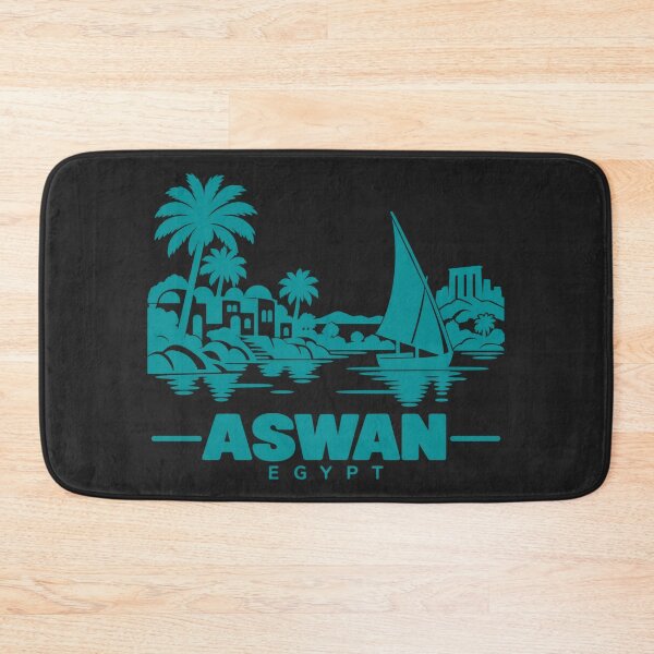 Item preview, Aswan Egypt Line Art Landmark Poster designed and sold by CMYKStudio.