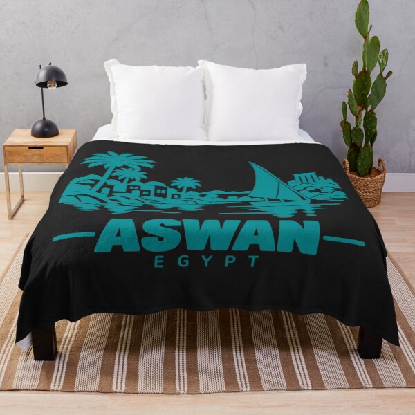 Item preview, Aswan Egypt Line Art Landmark Poster designed and sold by CMYKStudio.
